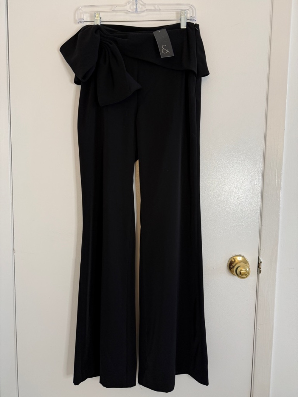 Sachin & Babi Whitley Black Wide Leg Sash Pants NWT Size 4